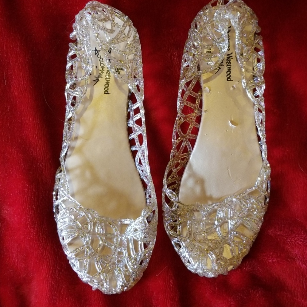 Rainbow Glitter Jelly Shoes - Vivienne Westwood